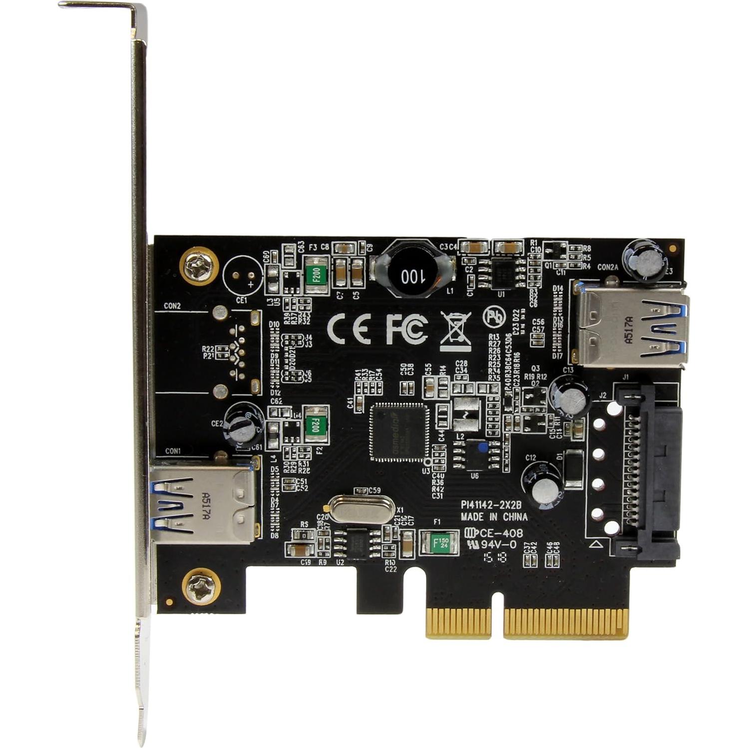 Tarjeta PCIe USB 3.1 StarTech 2 Puertos 10Gbps USB-A