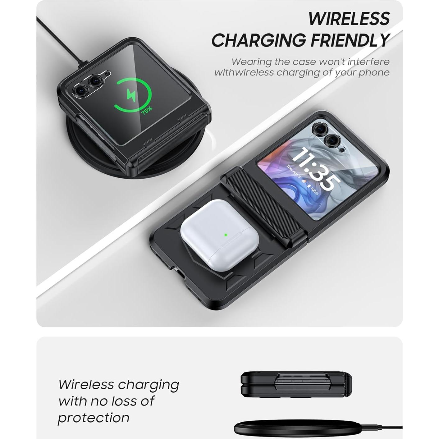 Funda Vizvera para Motorola Razr 2024/2025 con Protector de Pantalla