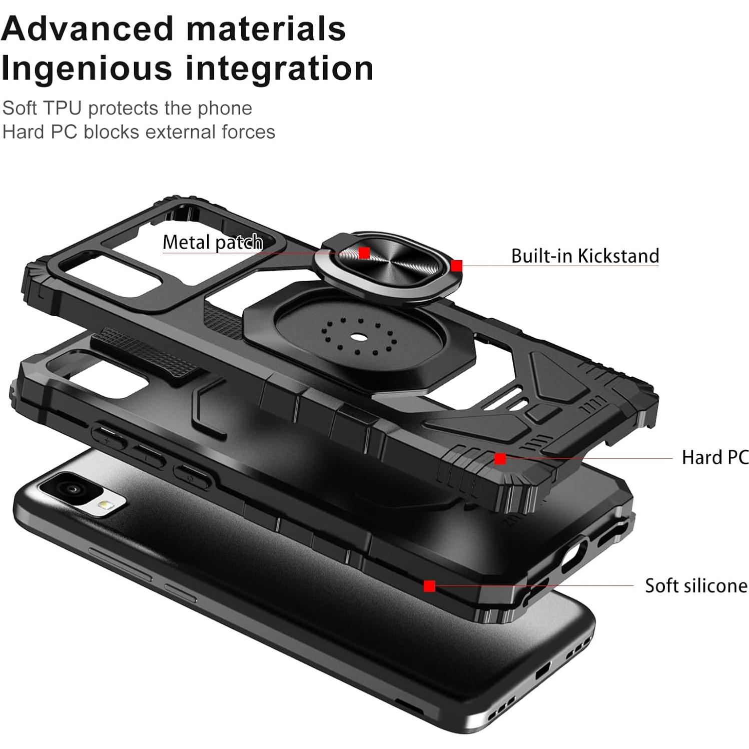 Funda Ailiber para Alcatel TCL 30Z con Protector y Soporte