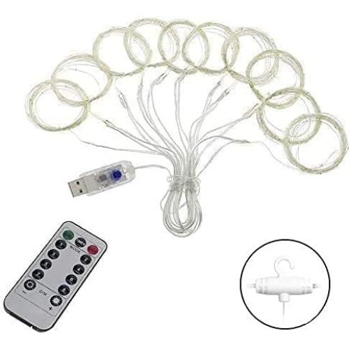 Luces de Cortina LED Comtelek 8 Modos USB Control Remoto