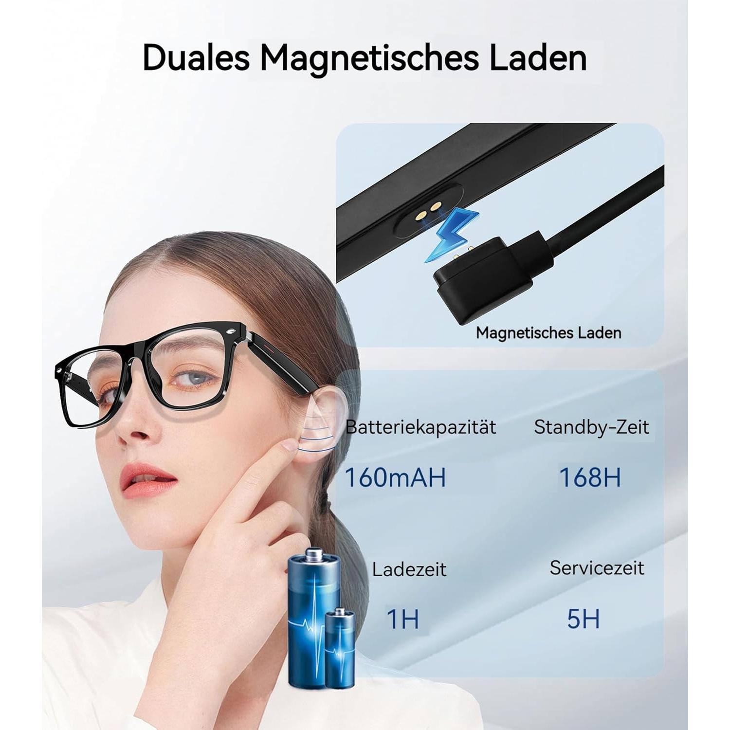 Gafas Inteligentes BLESSOURCE E13 con Traducción IA y Protección UV