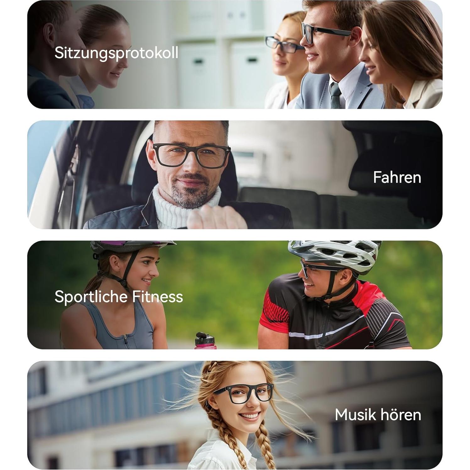 Gafas Inteligentes BLESSOURCE E13 con Traducción IA y Protección UV