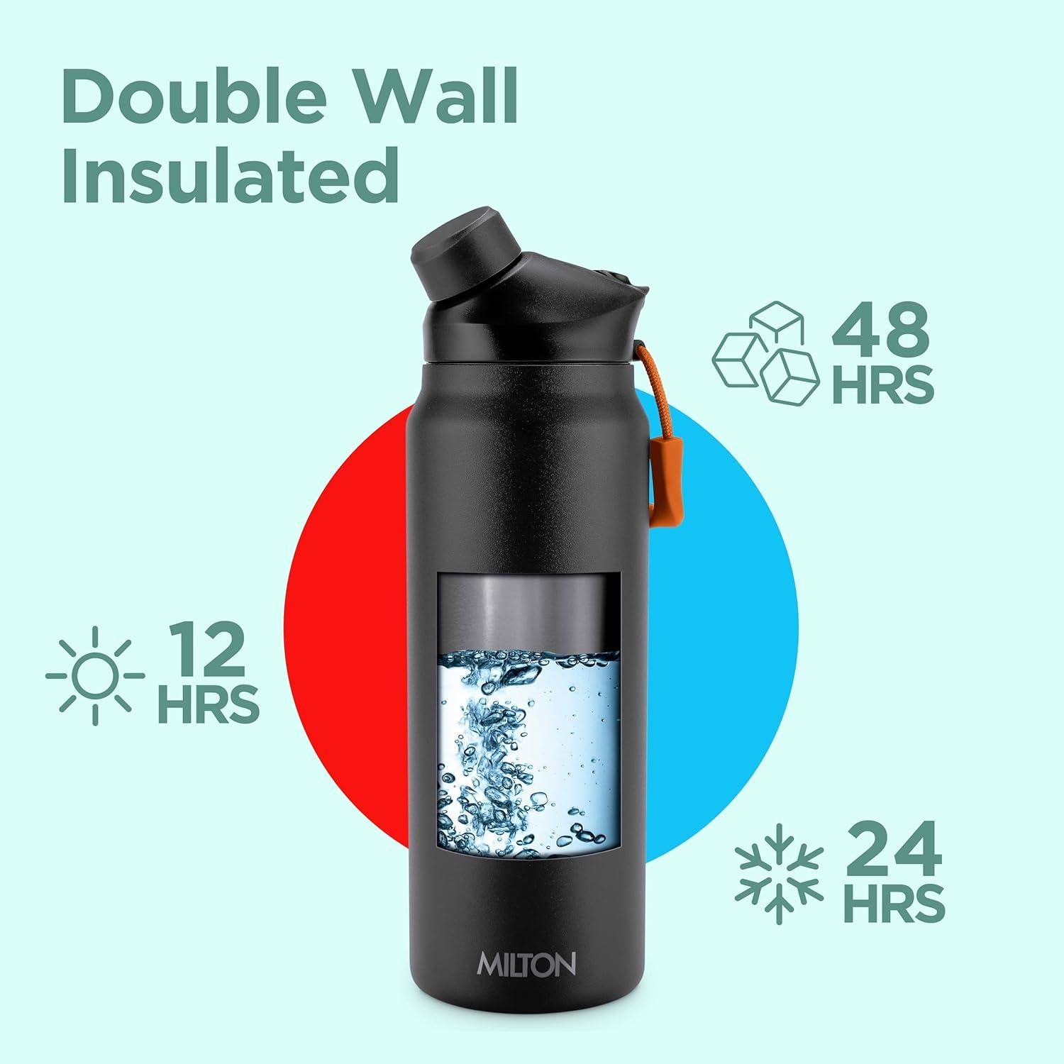 Botella de Agua Milton 0.94L Acero Inoxidable Doble Pared