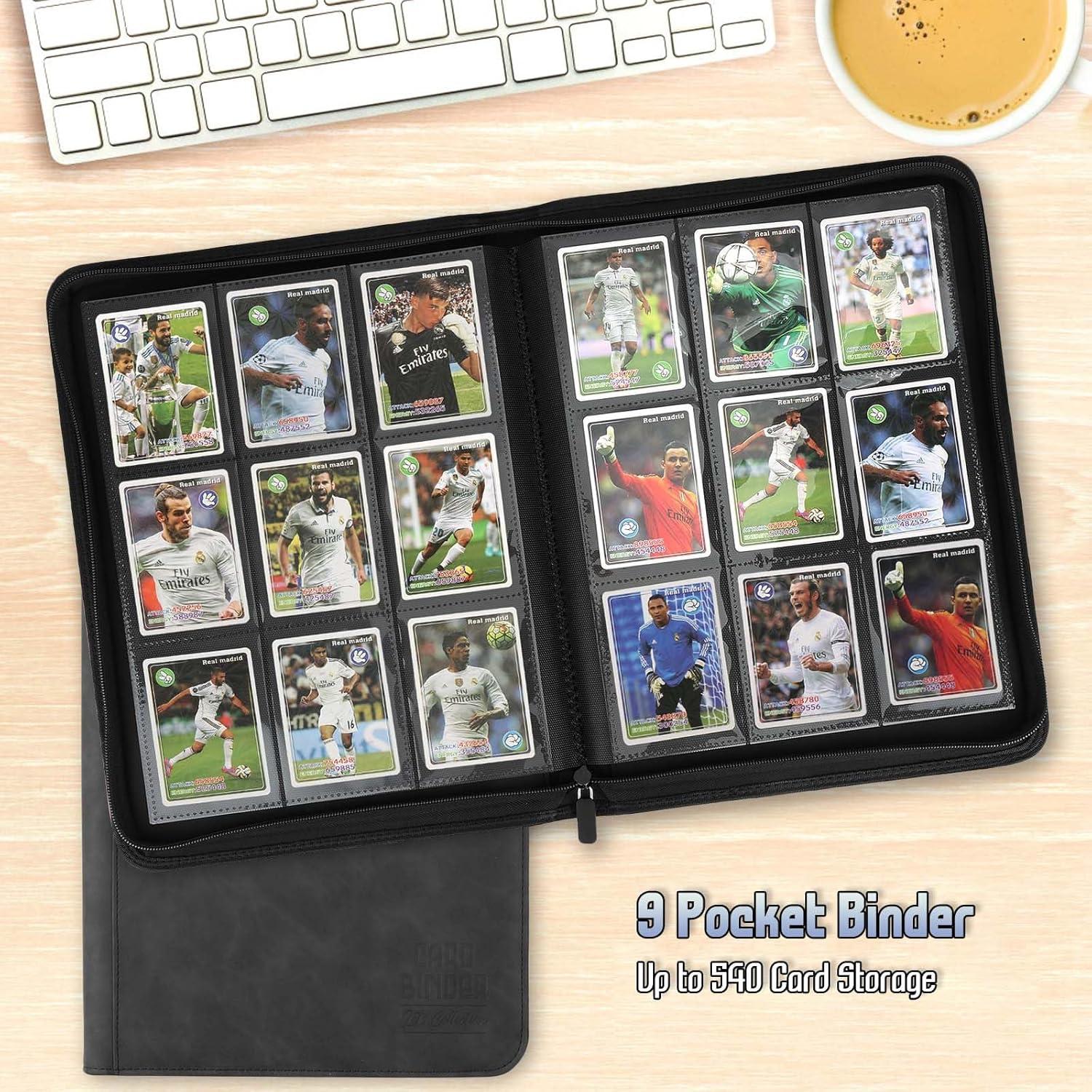 Carpeta de Cartas Arkeiliy 540 Bolsillos PU Negro