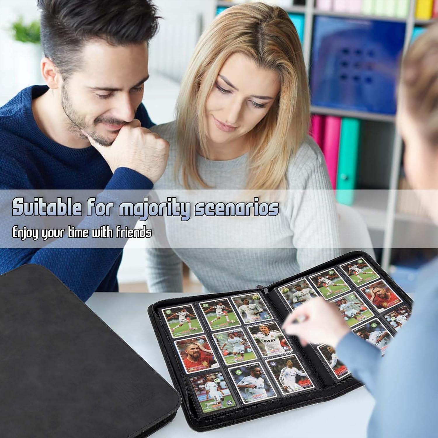 Carpeta de Cartas Arkeiliy 540 Bolsillos PU Negro