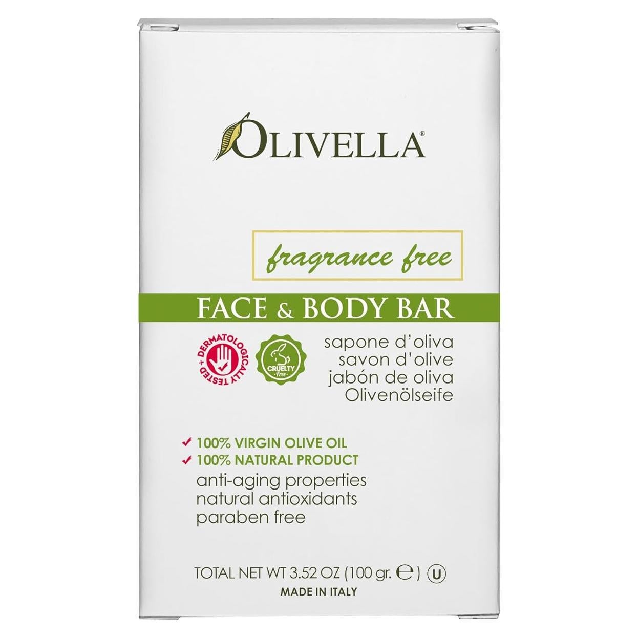 Jabón en Barra Olivella 100% Aceite de Oliva Virgen 99.22 g