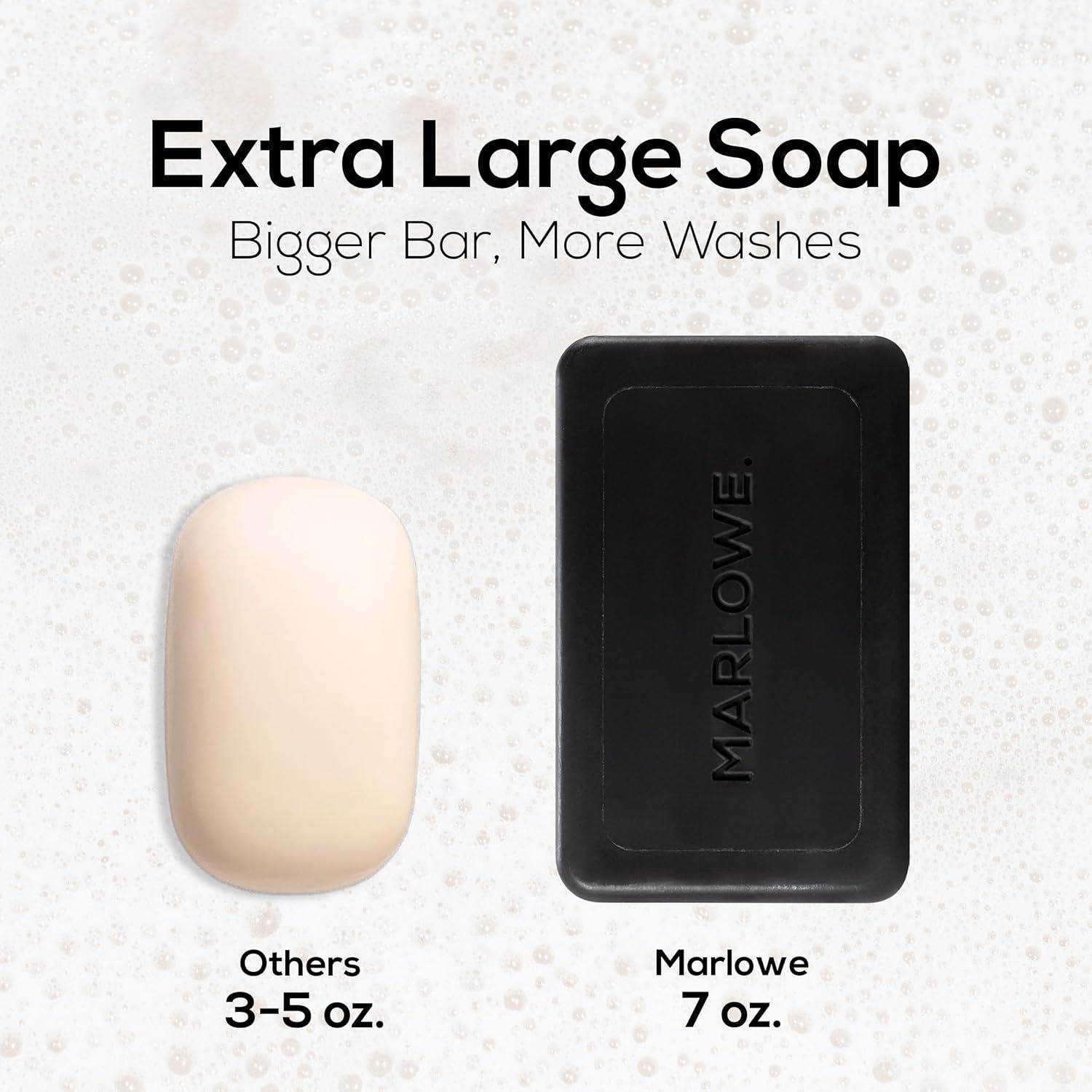 Jabón de Carbón MARLOWE. 198 g - Limpiador Hidratante Masculino