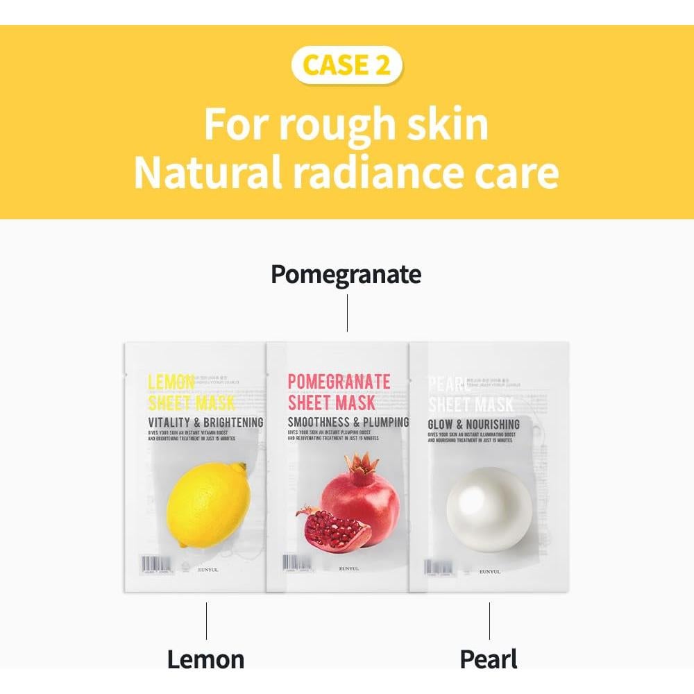 Mascarilla Facial de Colágeno EUNYUL - Set de 8 Hidratantes