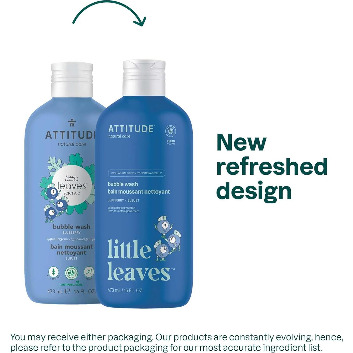 Jabón Espumoso Vegano ATTITUDE 473 ml Arándano para Niños