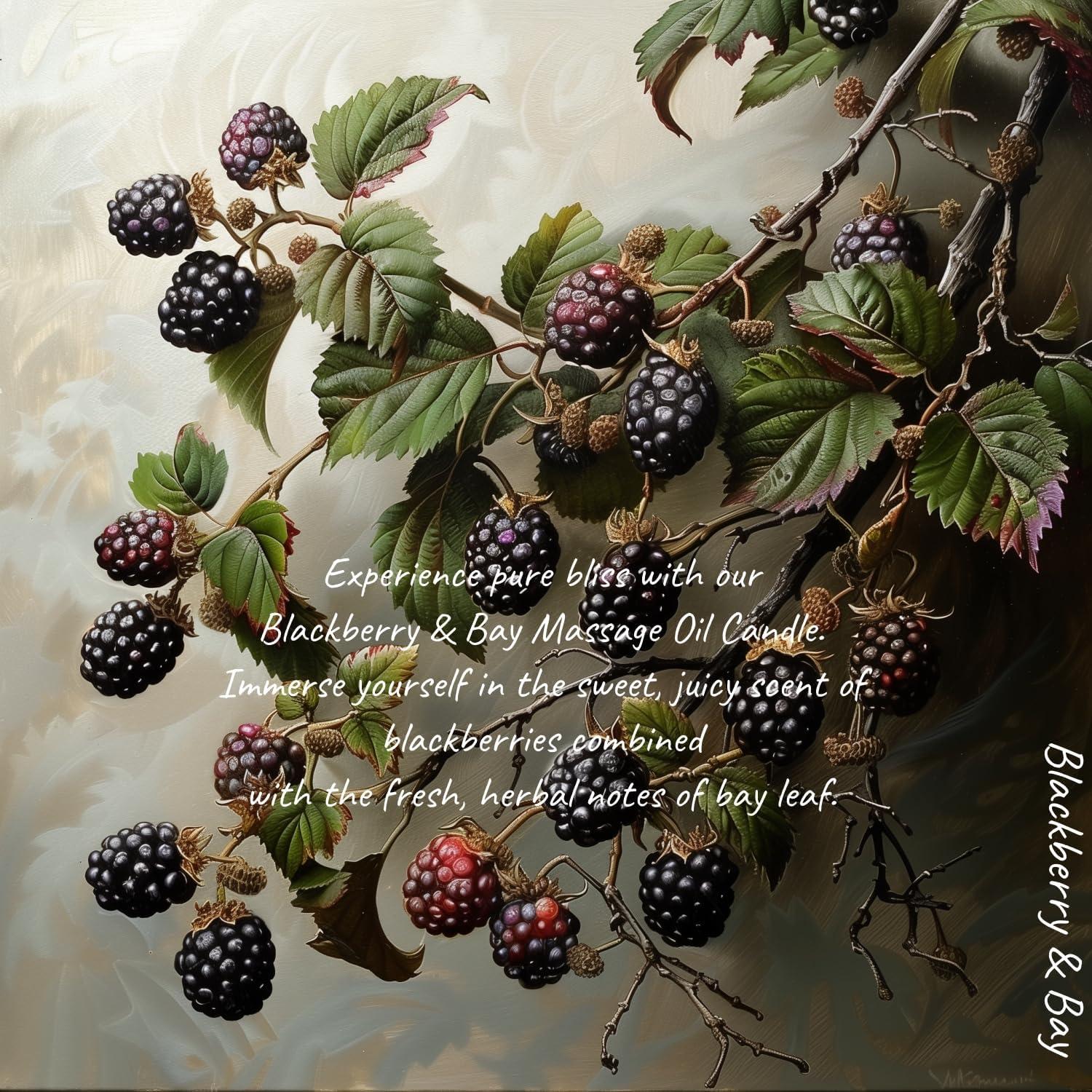 Vela de Aceite de Masaje MELONY 230g - Hidratante Mora y Laurel