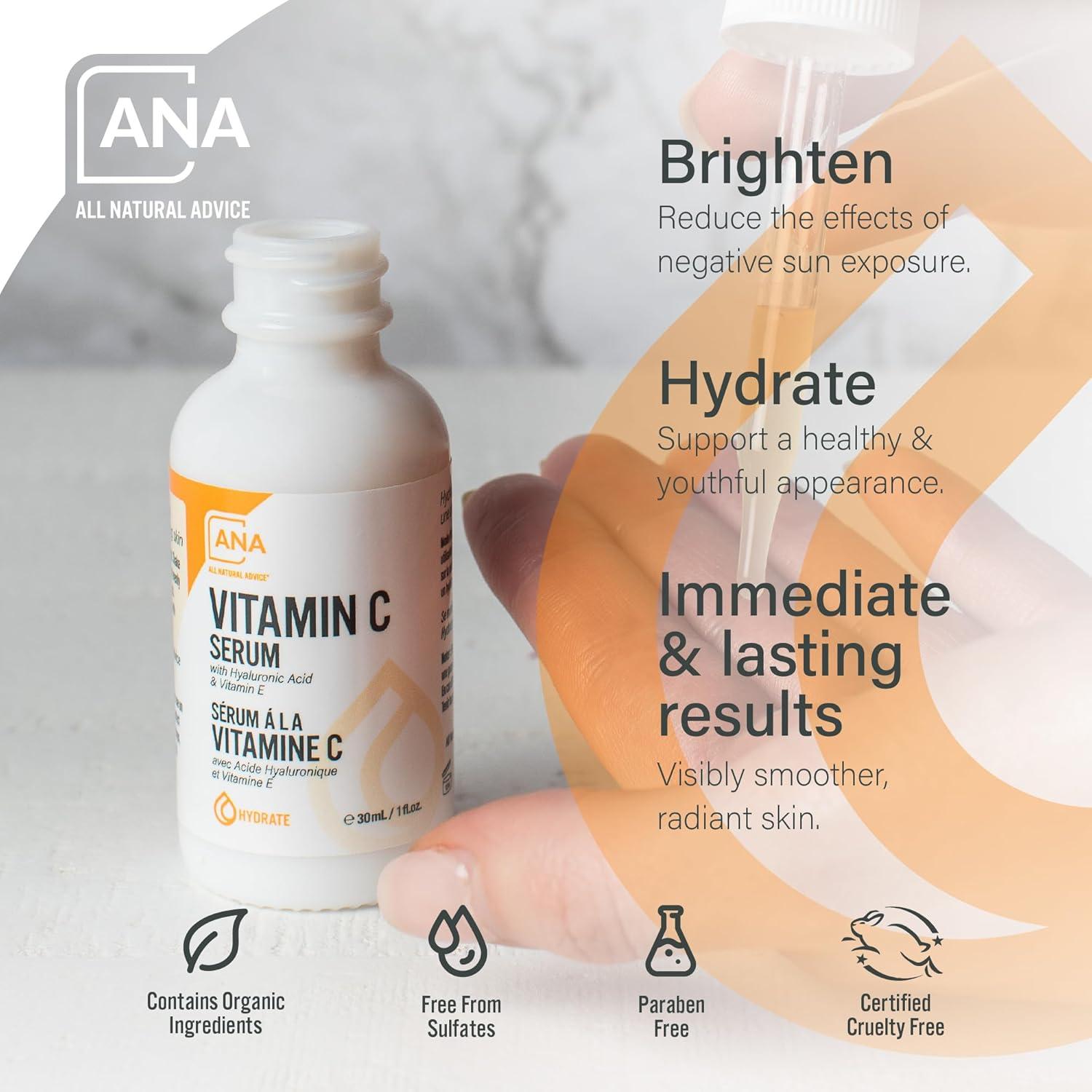 Suero Facial de Vitamina C All Natural Advice 30mL - Orgánico