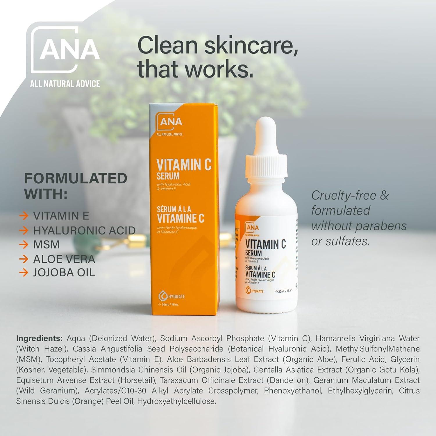 Suero Facial de Vitamina C All Natural Advice 30mL - Orgánico