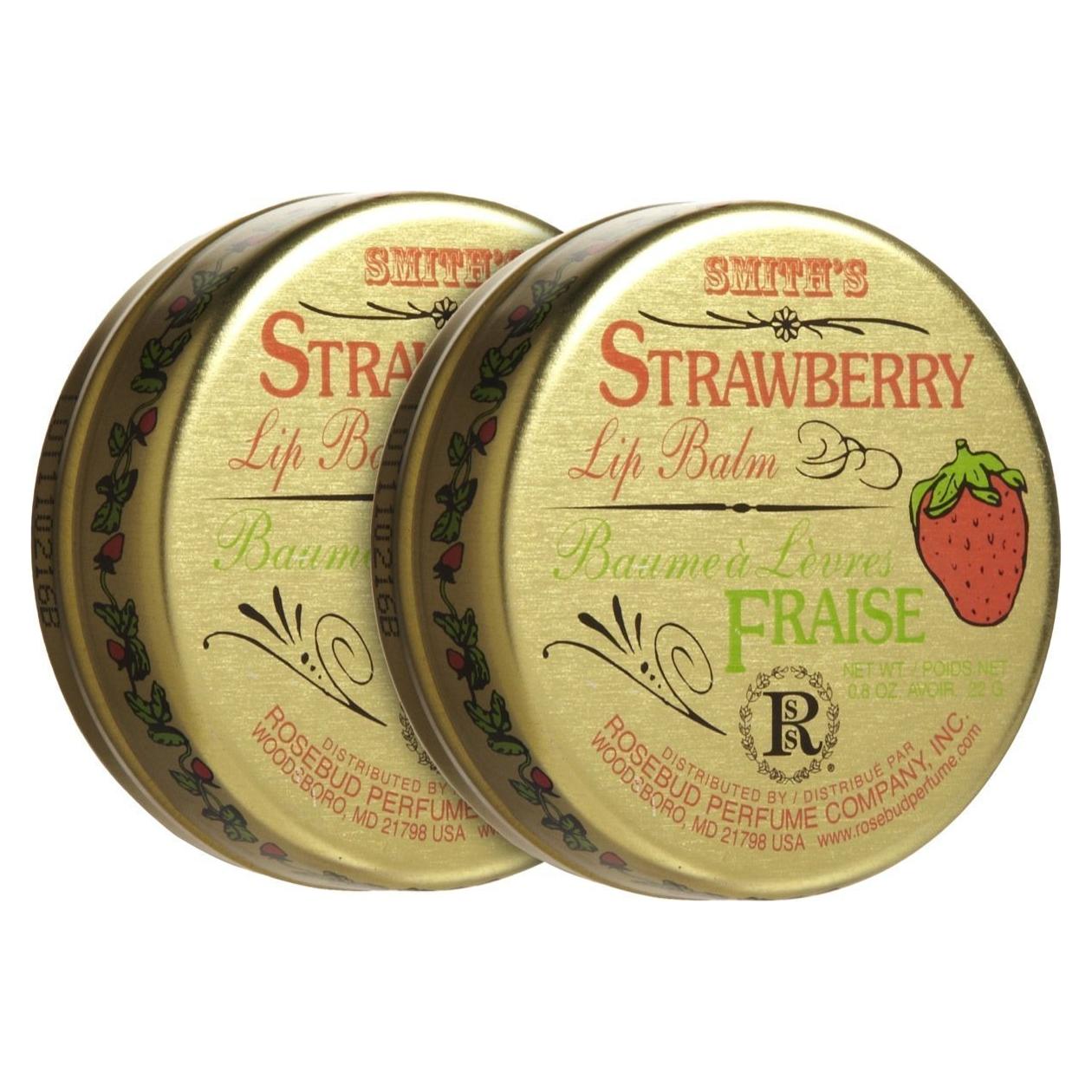 Bálsamo Labial Fresa Rosebud Perfume Co. Paquete de 2