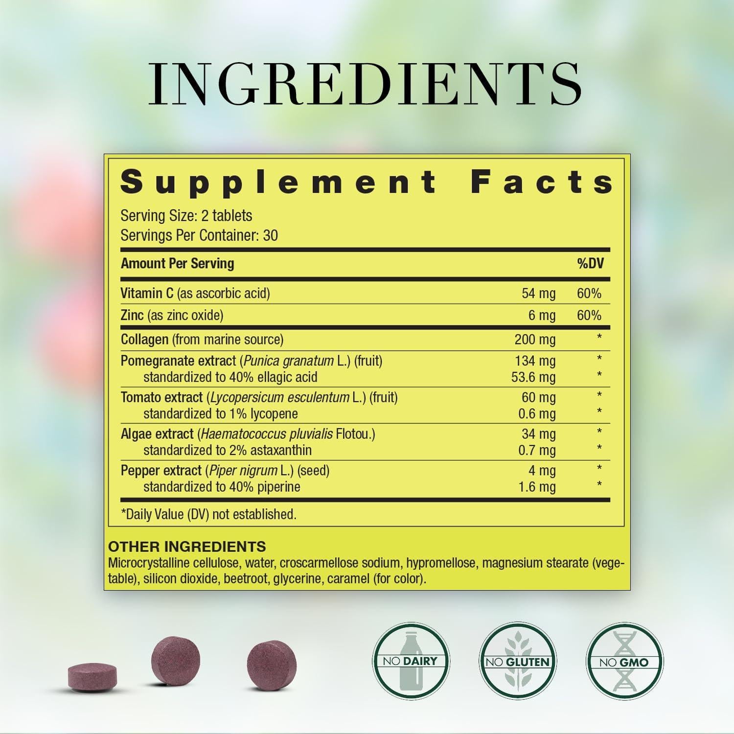 Tabletas de Colágeno Marino New Nordic 60 Unidades con Vitamina C