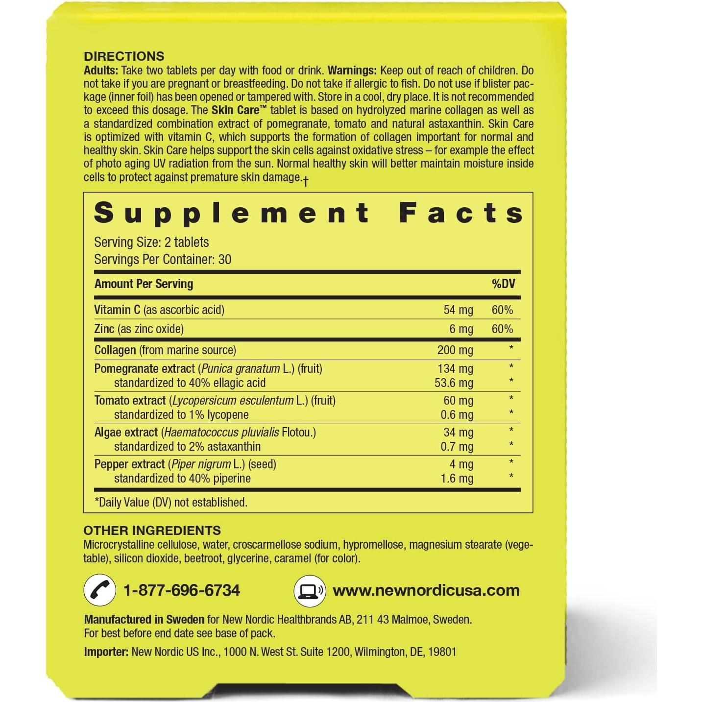 Tabletas de Colágeno Marino New Nordic 60 Unidades con Vitamina C