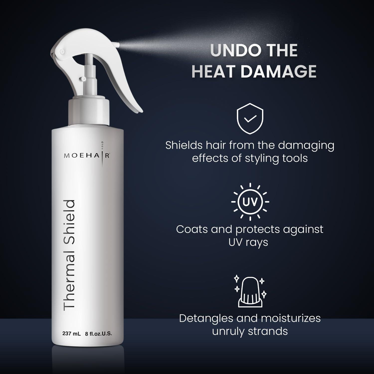 Spray Protector Térmico Moehair 236ml | Anti-frizz y Brillo