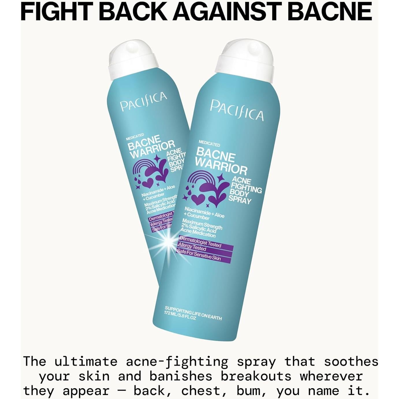 Spray Corporal Aclarador Bacne Pacifica - 2% Ácido Salicílico