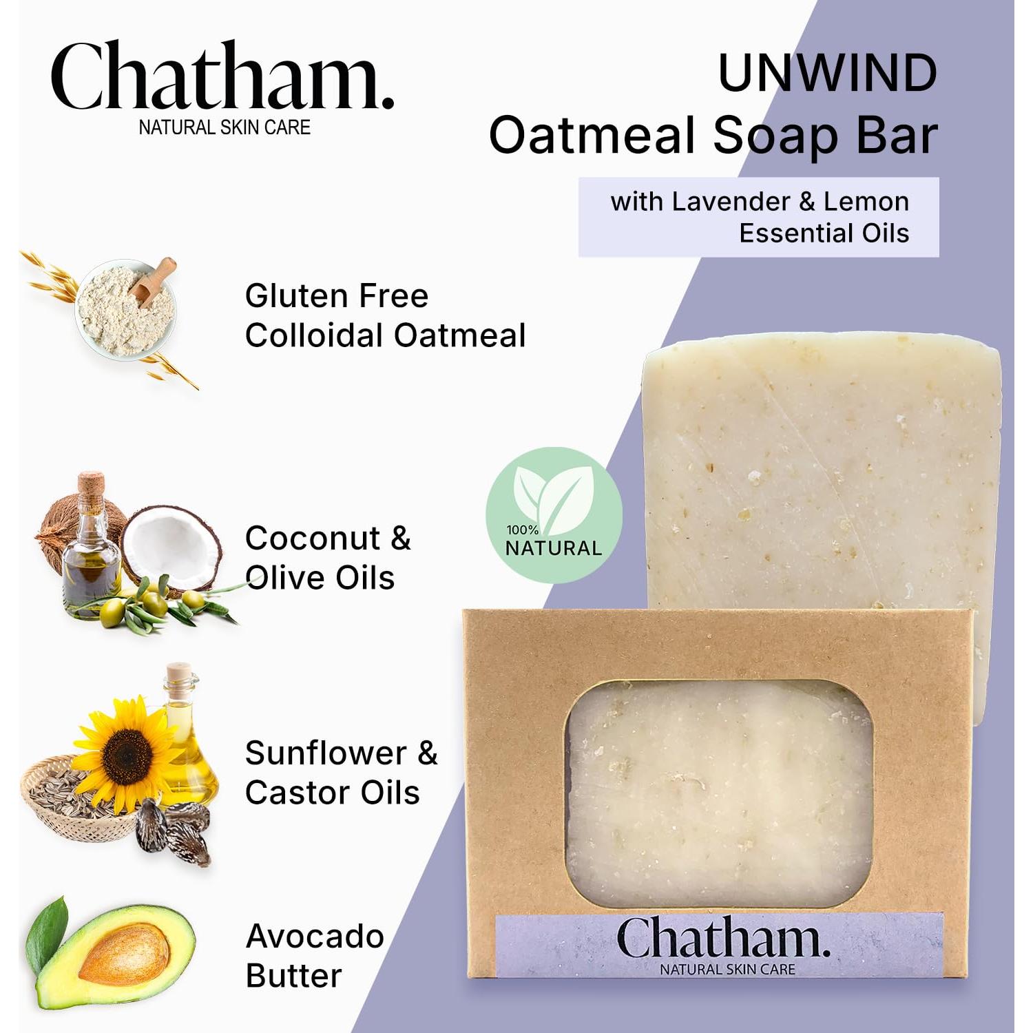 Jabón Hidratante en Barra Chatham 142g Lavanda Limón Natural