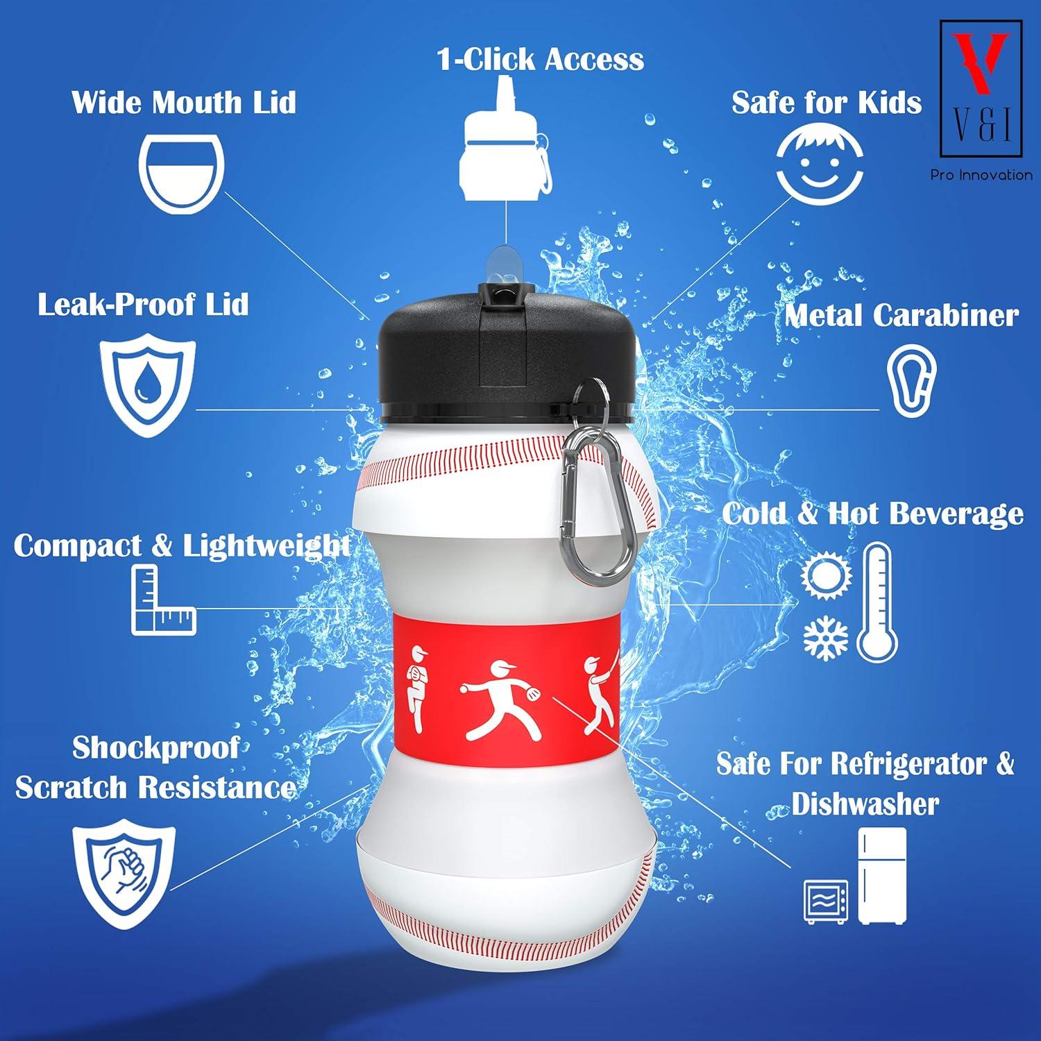 Botella de Agua Deportiva V V&I Pro Innovation 550ml Ecológica