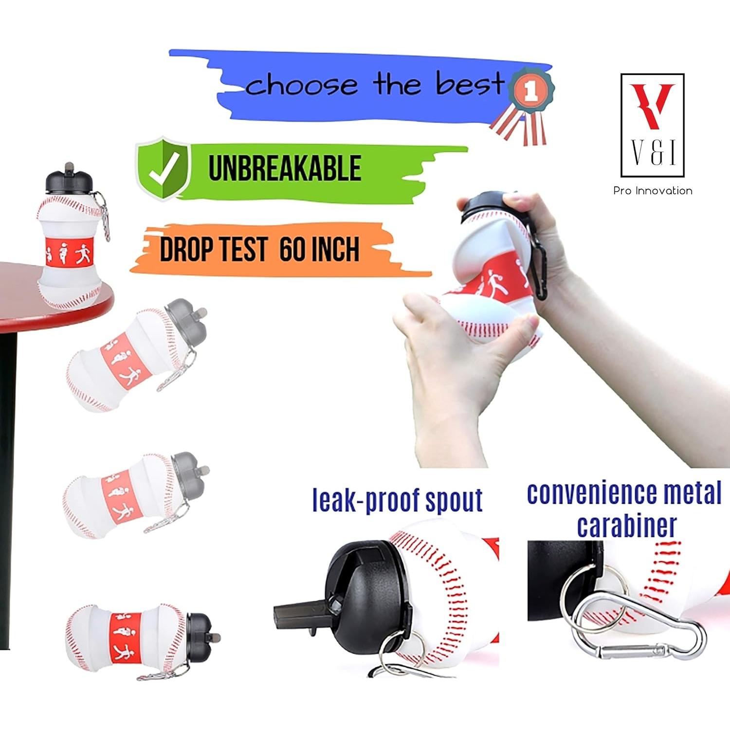 Botella de Agua Deportiva V V&I Pro Innovation 550ml Ecológica