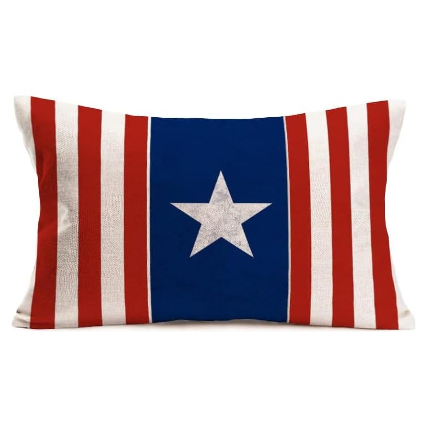 Funda de Cojín Rectangular Xihomeli 30x50 cm Bandera Americana