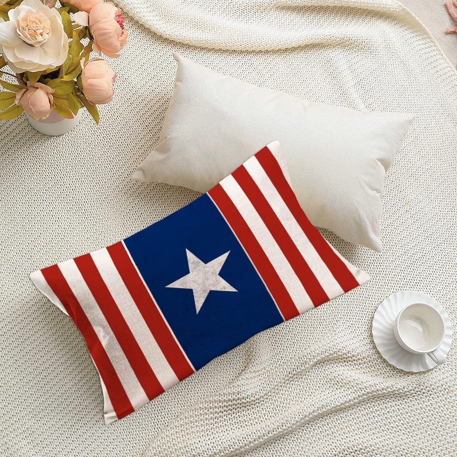 Funda de Cojín Rectangular Xihomeli 30x50 cm Bandera Americana