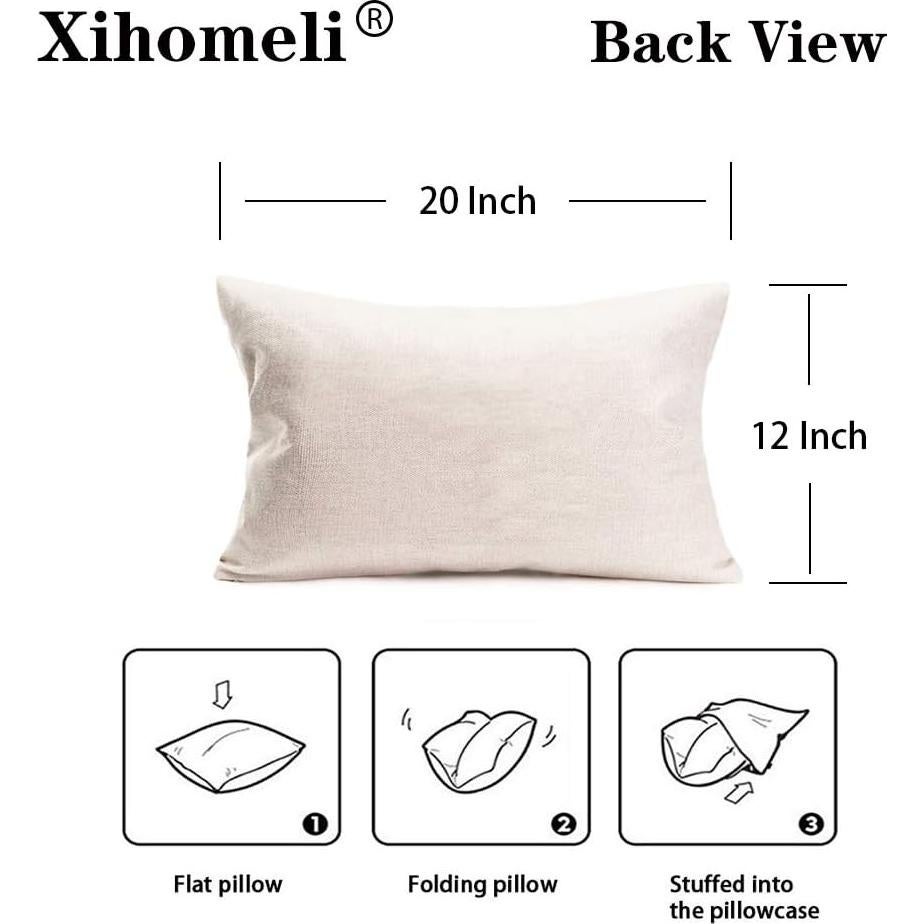 Funda de Cojín Rectangular Xihomeli 30x50 cm Bandera Americana