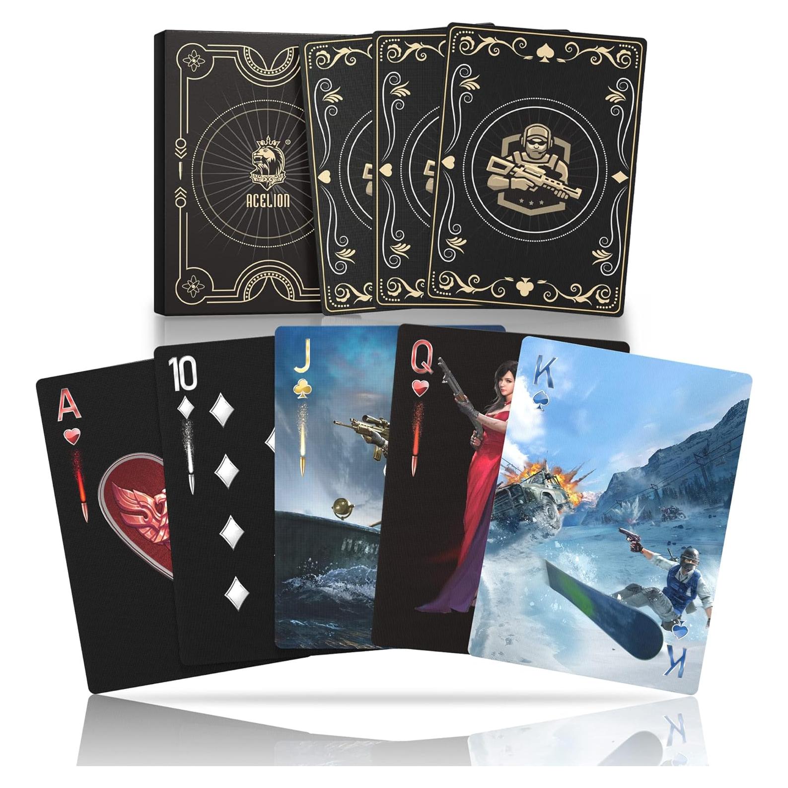 Tarjetas de Juego WJPC Guerrero Oro 54 Piezas 63x88mm