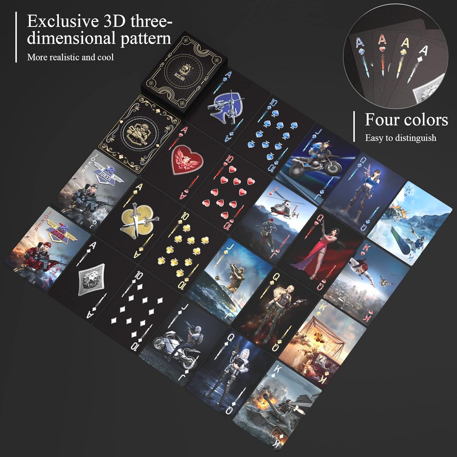 Tarjetas de Juego WJPC Guerrero Oro 54 Piezas 63x88mm