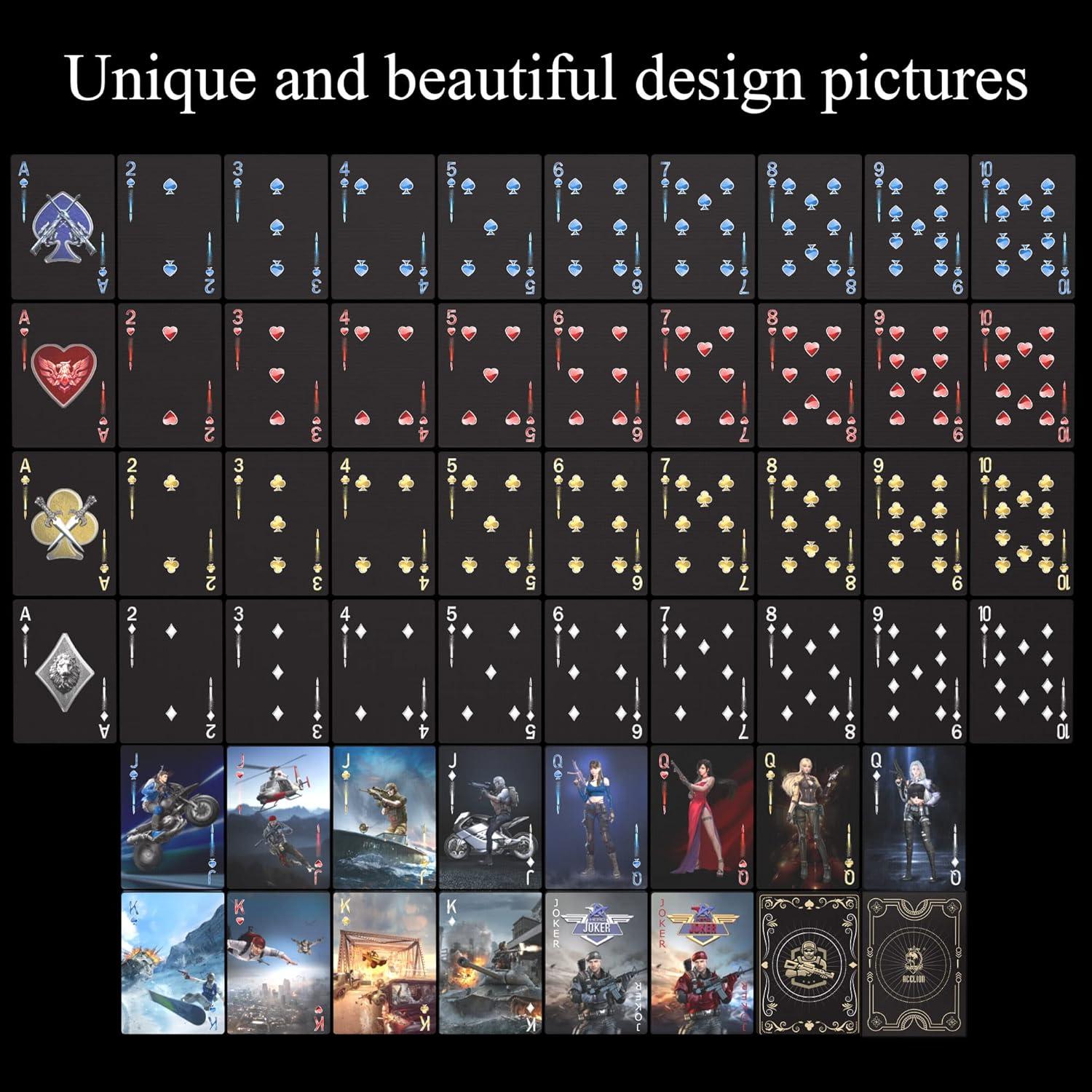 Tarjetas de Juego WJPC Guerrero Oro 54 Piezas 63x88mm