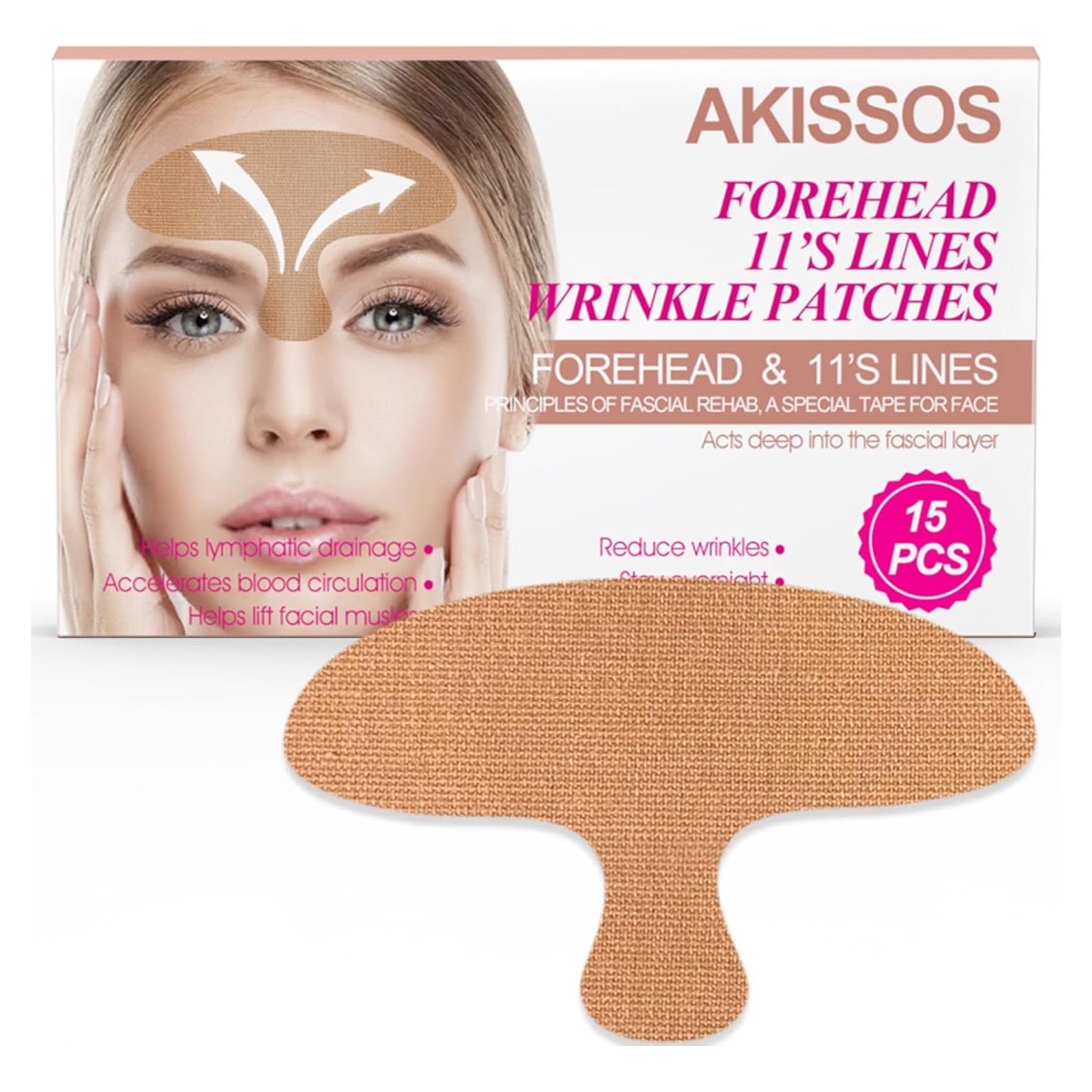 Parches Faciales Antiarrugas Akissos 15 PCS para Frente