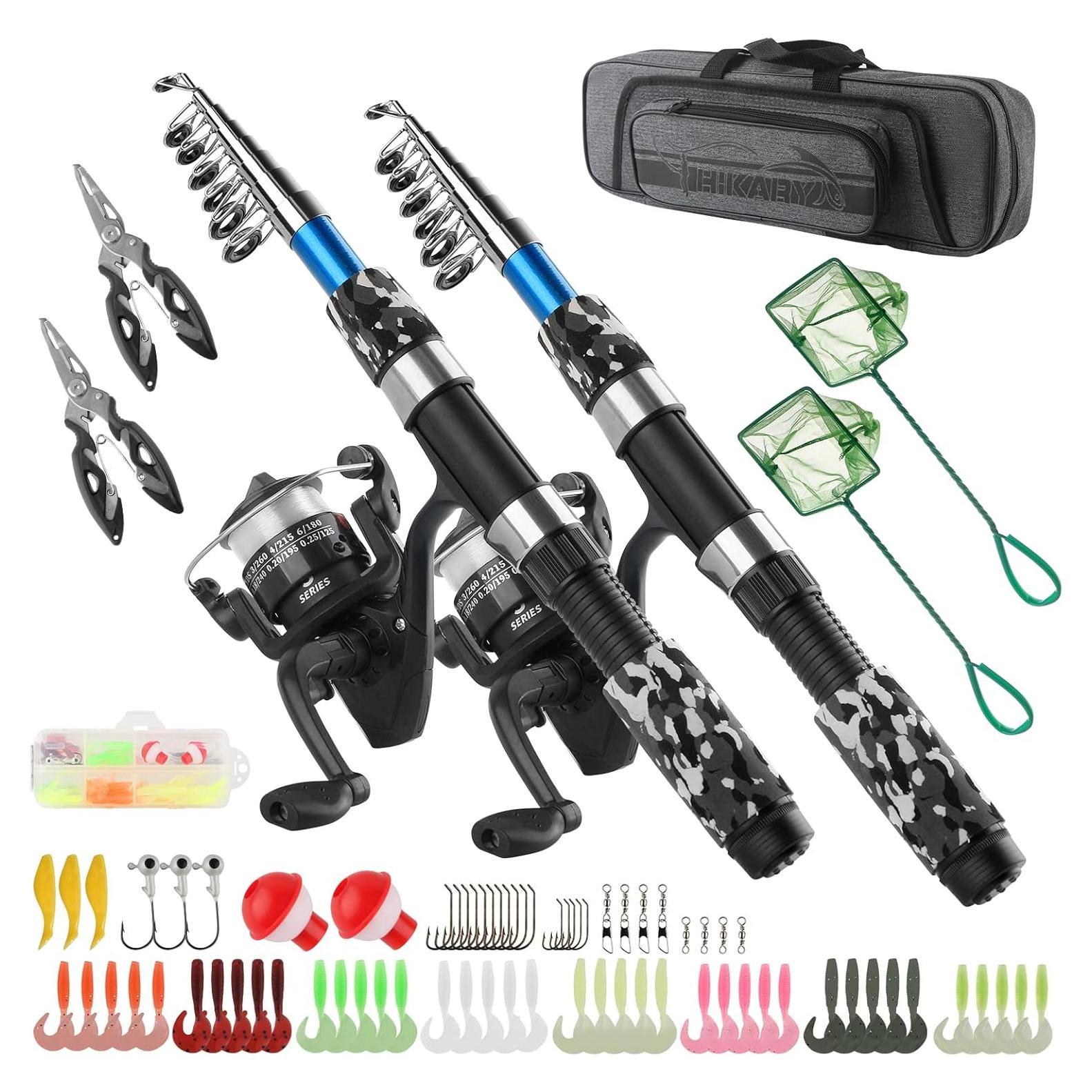 Kit de Pesca Telescópica Hikary 1.7m con Carretes y Accesorios