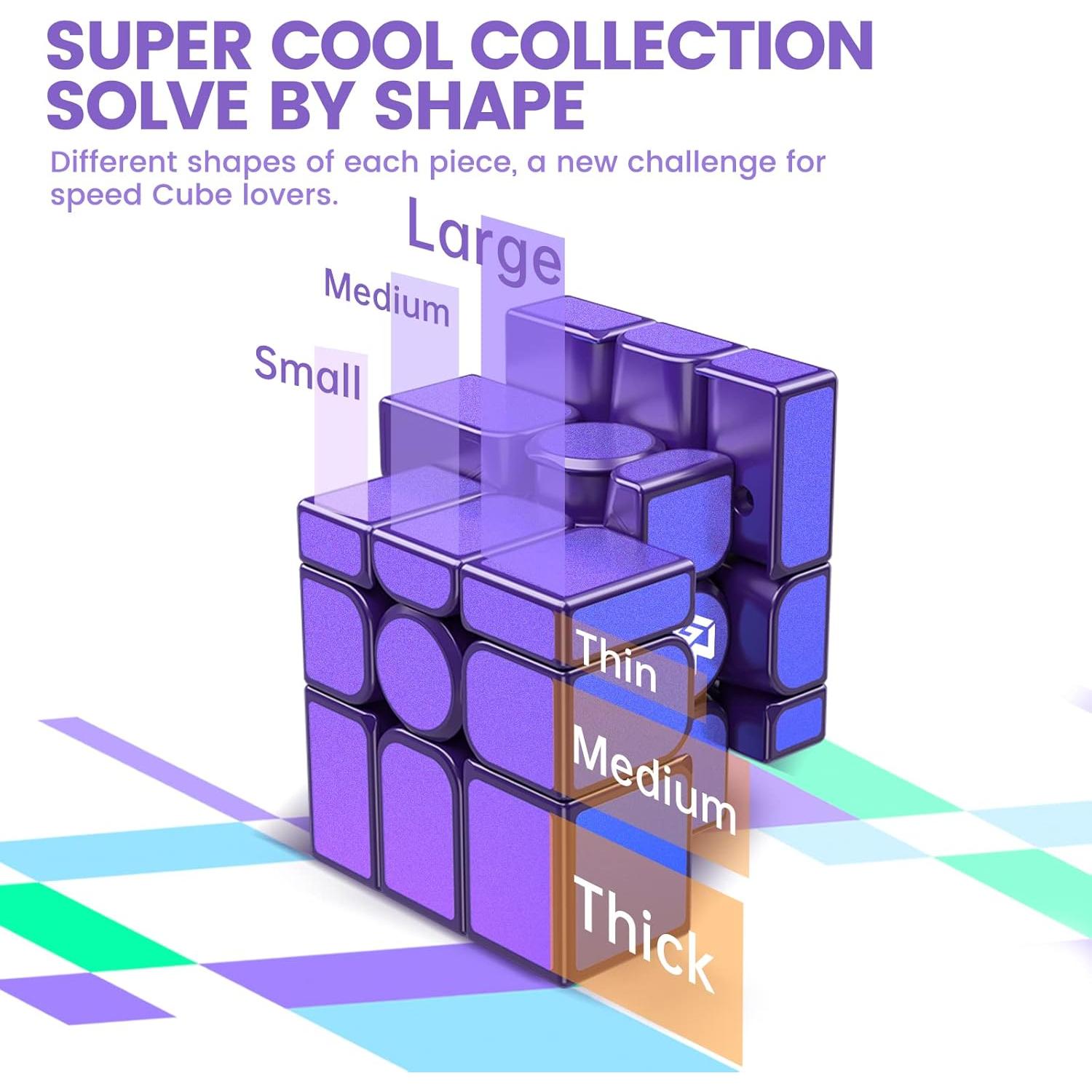 Cubo Espejo GAN MirrorM 3x3 Magnético 48 Imán Púrpura