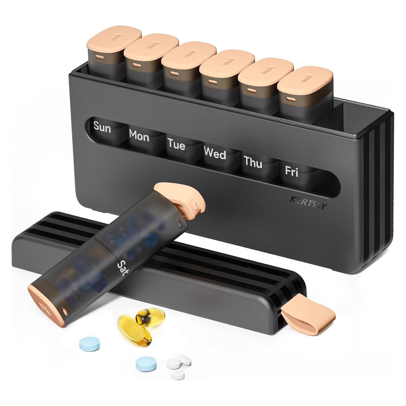 Organizador Semanal de Pastillas KERTSSY 2 Veces al Día 14 Compartimentos