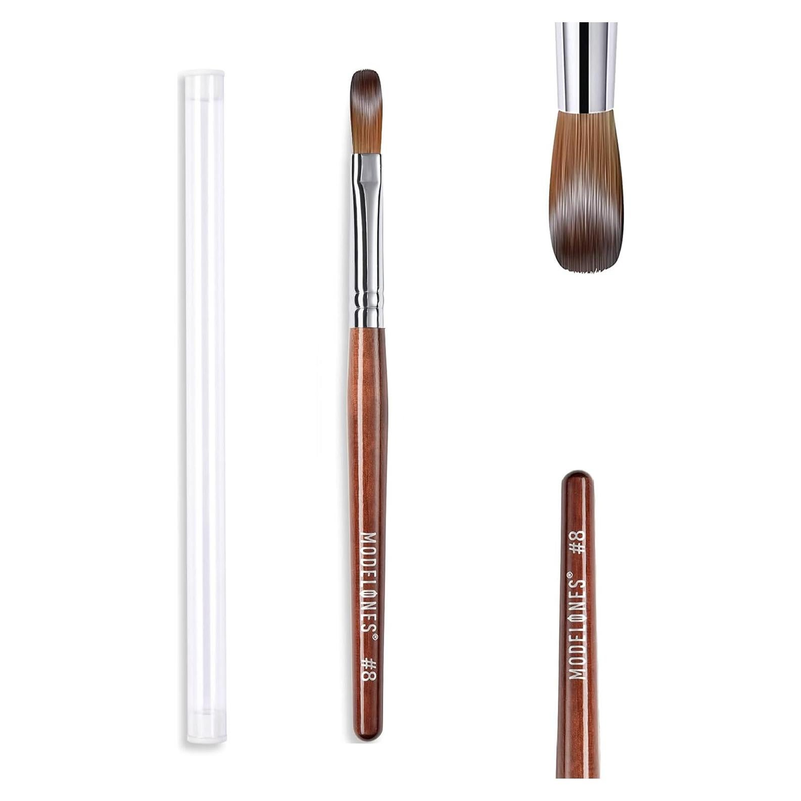Pincel para Uñas Acrílicas Modelones 100% Pelo Kolinsky Tamaño 8