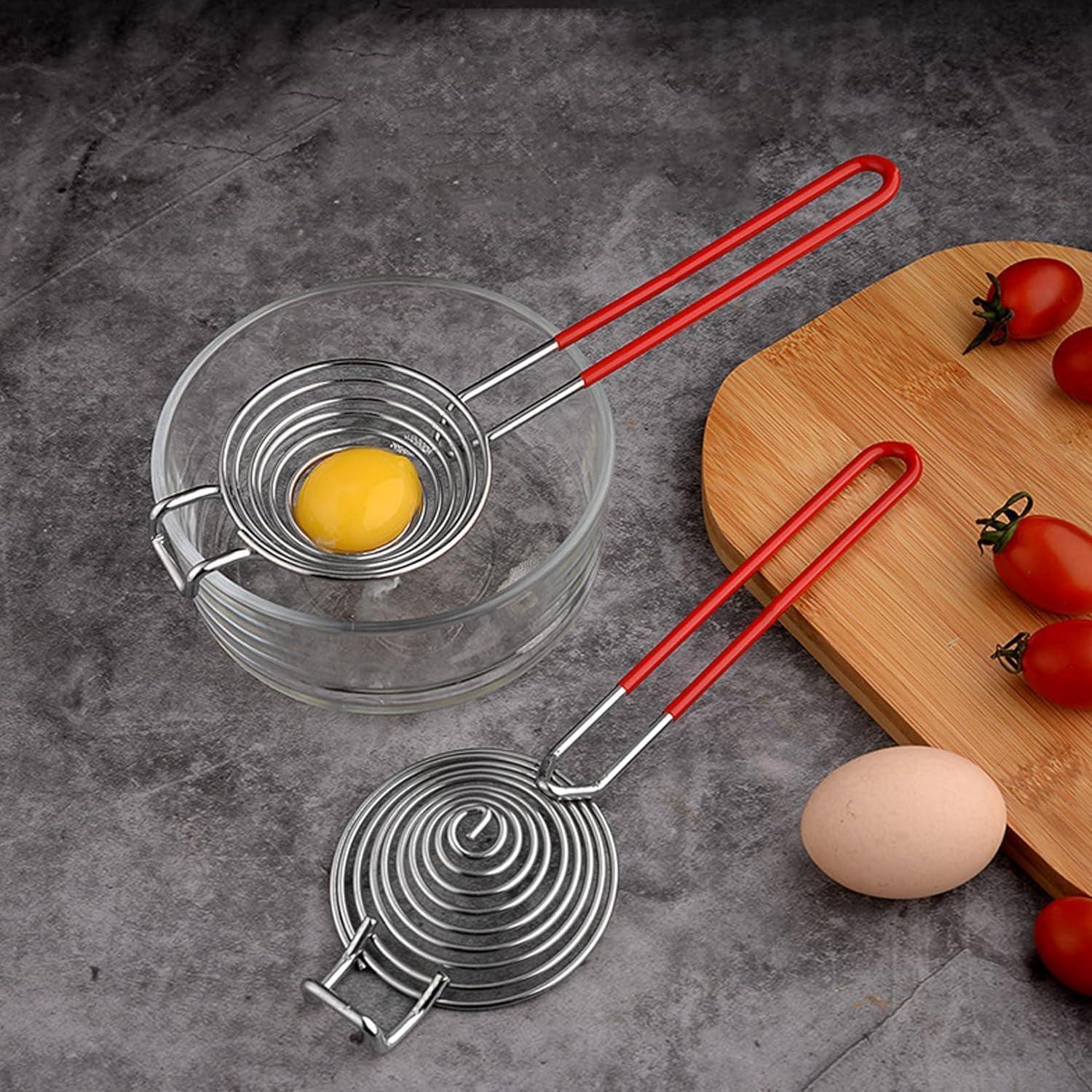 Separador de Huevos de Acero Inoxidable 304 con Mango Largo