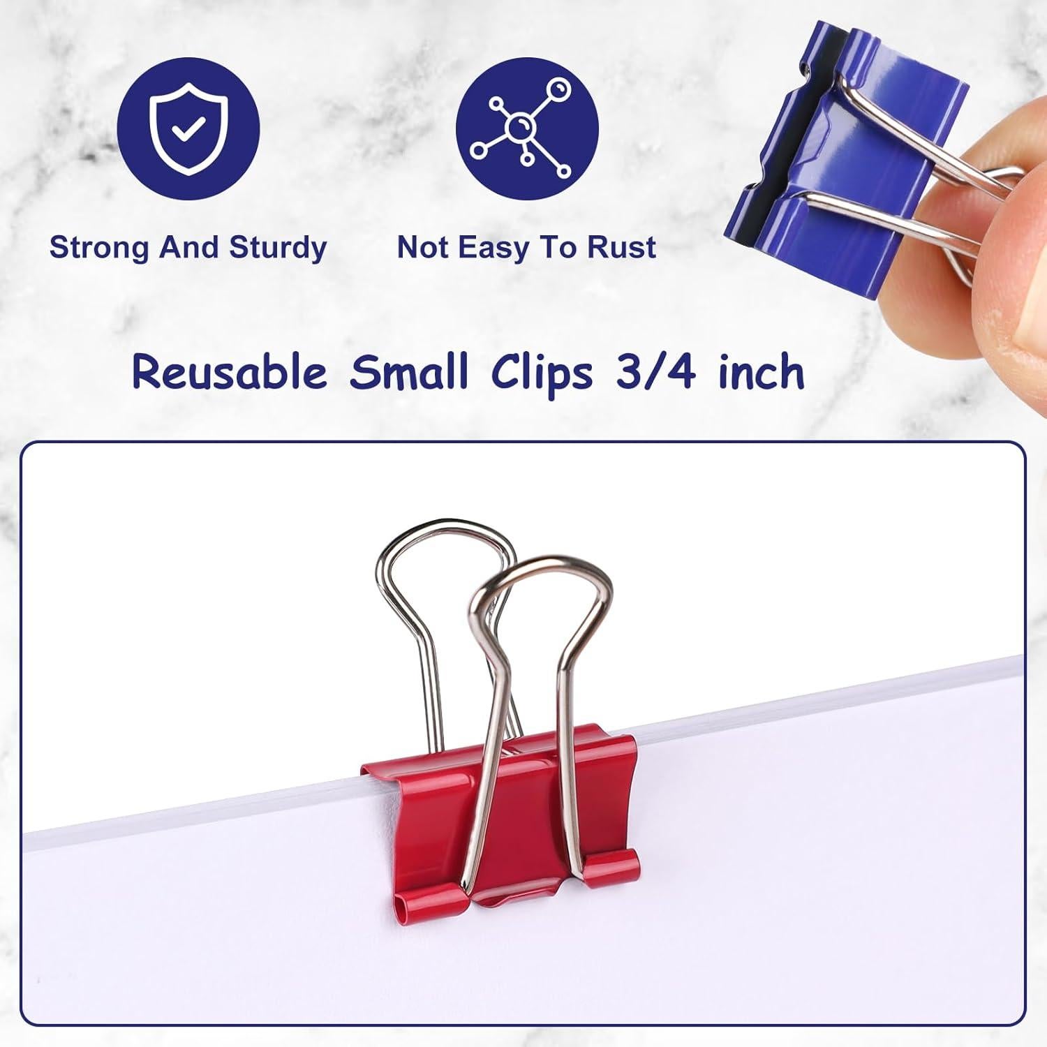 Clips de Carpeta Pequeños Ufmarine 60 Pcs Acero Templado