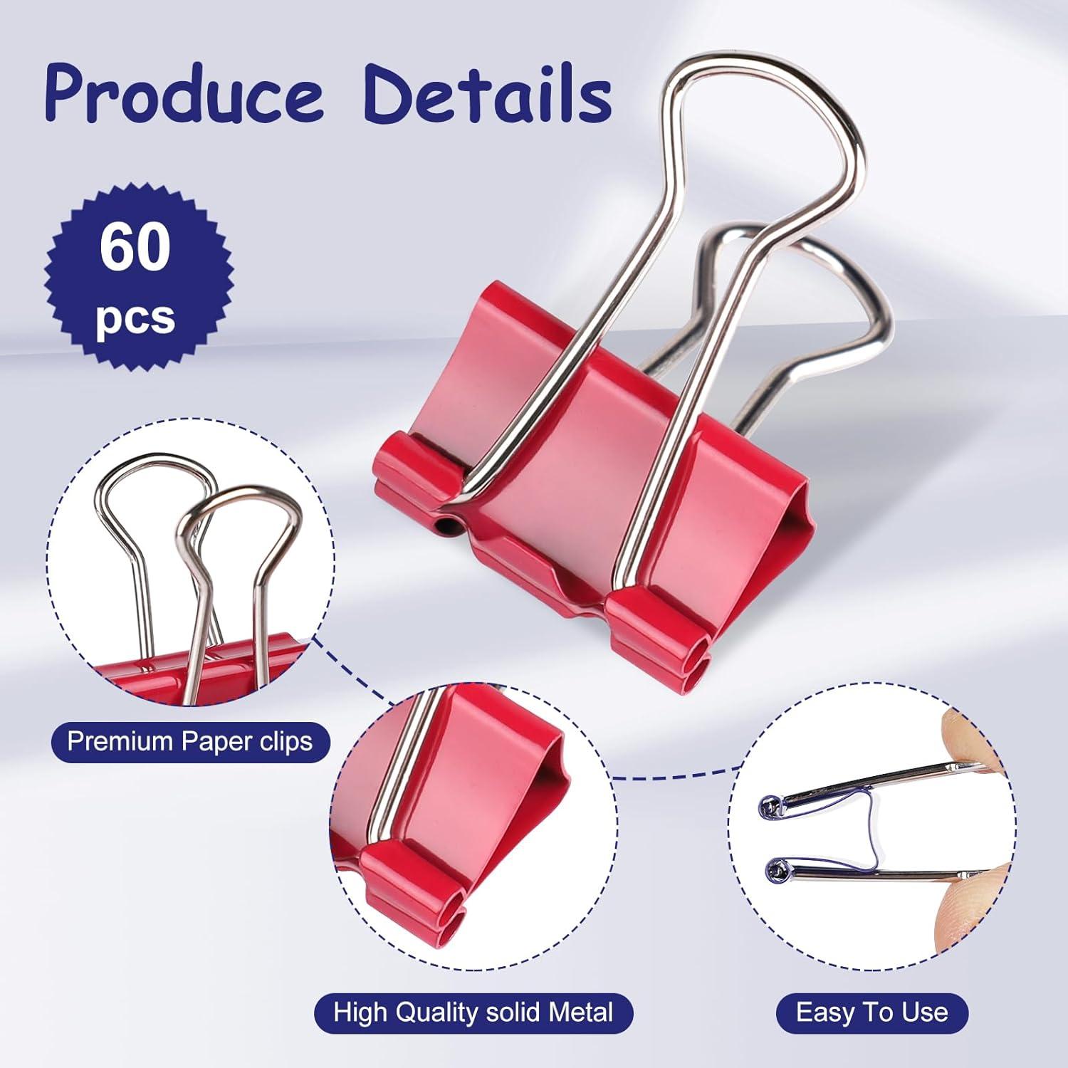 Clips de Carpeta Pequeños Ufmarine 60 Pcs Acero Templado