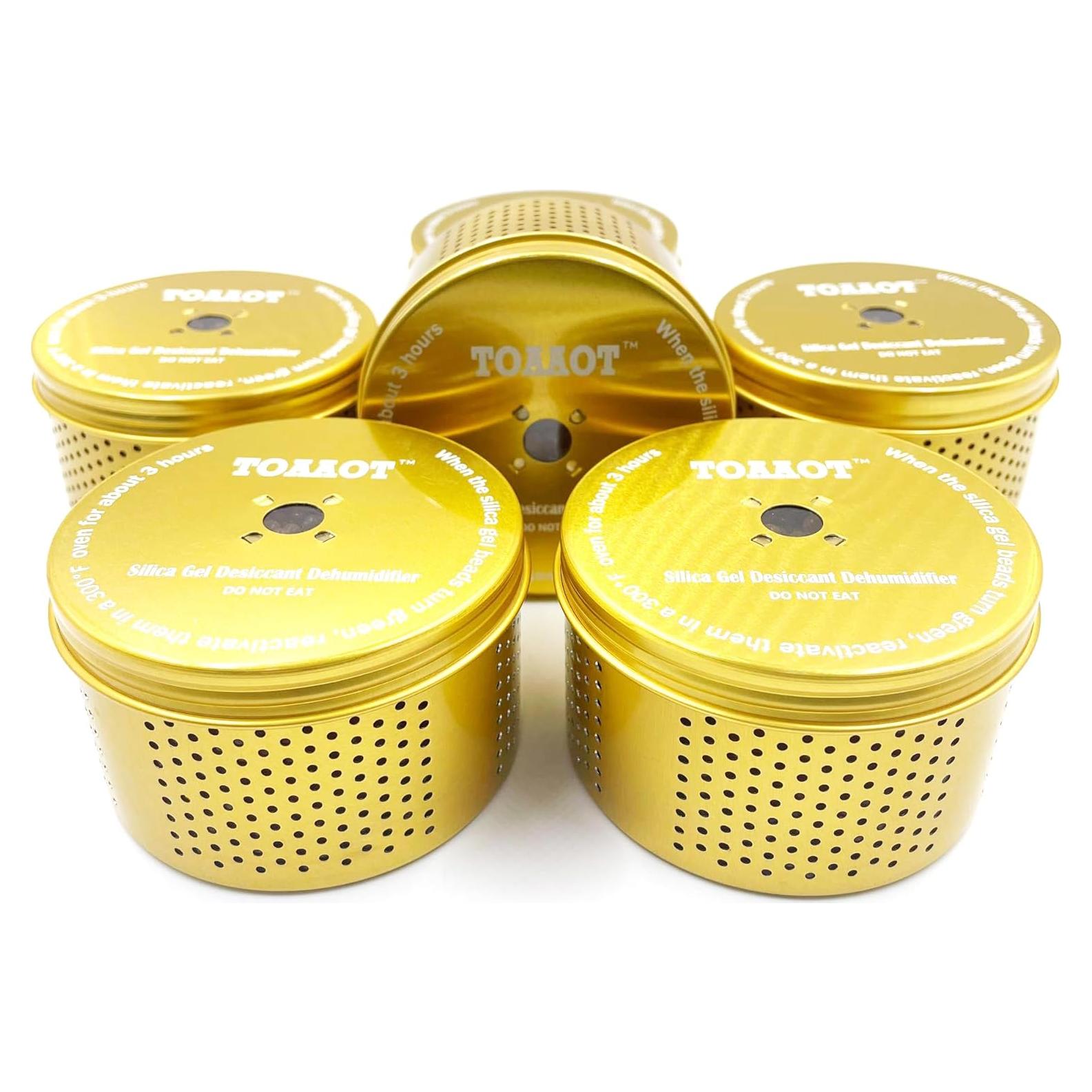 Deshumidificador de Armas TOAAOT 200g Aluminio Oro Reutilizable