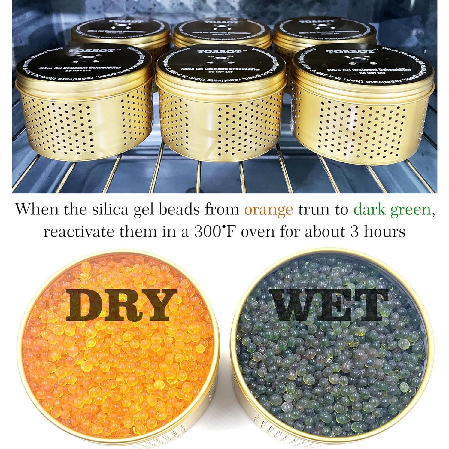 Deshumidificador de Armas TOAAOT 200g Aluminio Oro Reutilizable