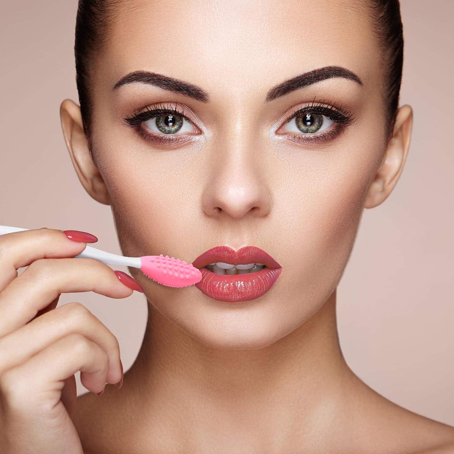 24 Cepillos Exfoliantes de Silicona Patelai para Labios