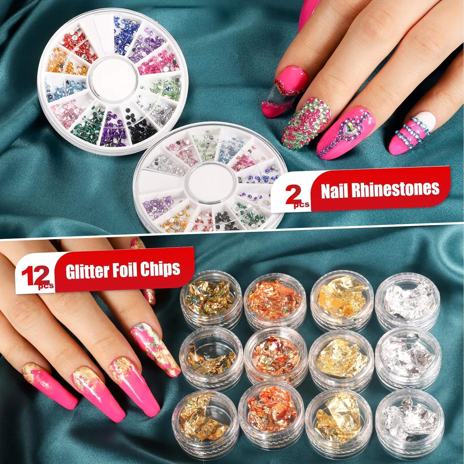 Kit de Arte de Uñas Teenitor con 15 Piezas y Foil
