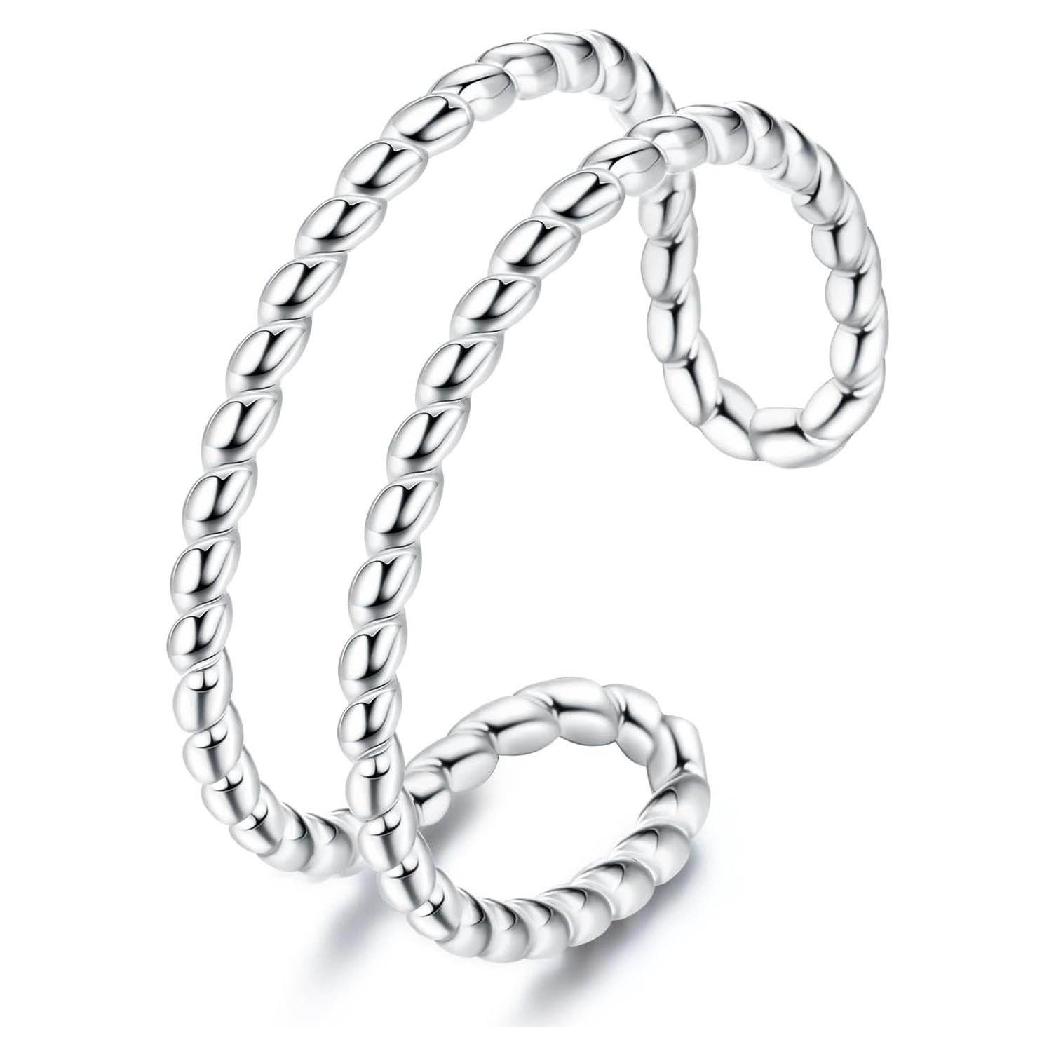 Anillos de Dedo de Plata Esterlina 925 PATISORNA Ajustables