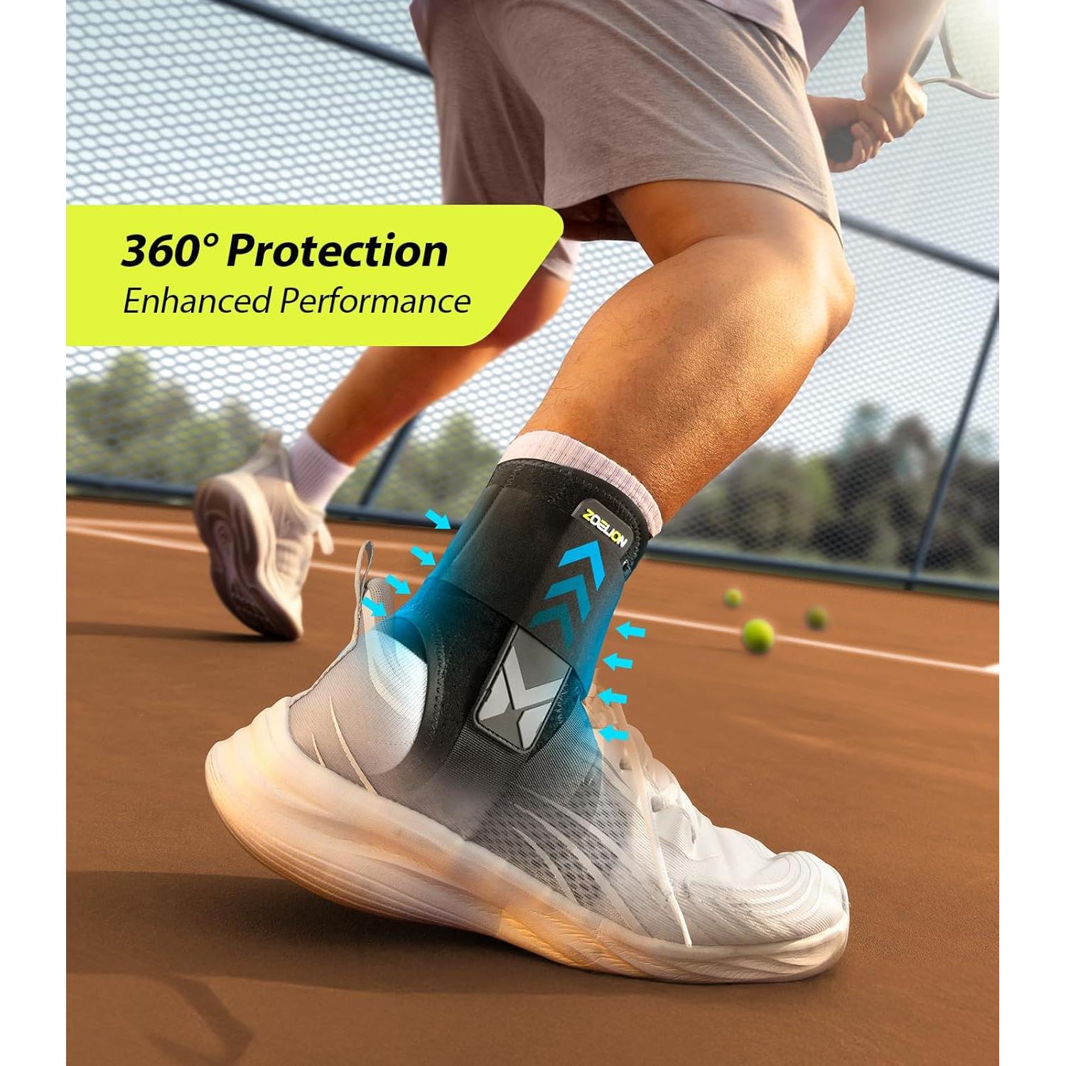 Soporte de Tobillo Ajustable ZOELION con Almohadillas Lateral XS