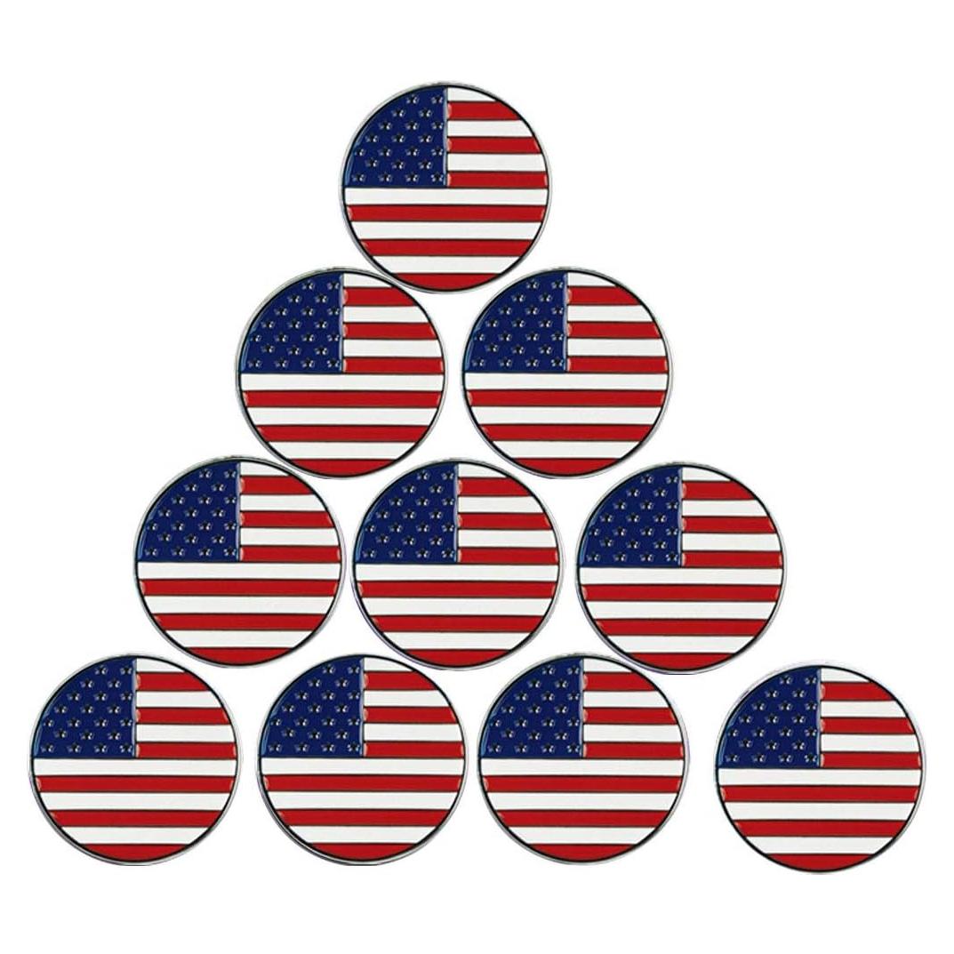 Lote de 10 Marcadores de Golf PINMEI - Esmalte Suave