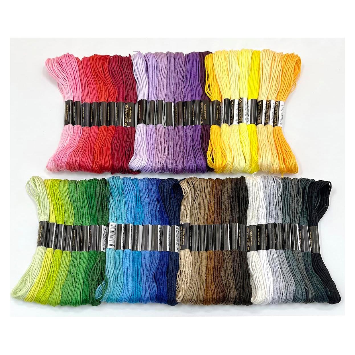 Conjunto de Hilos de Bordado Zhenqing 56 Madejas 8 Colores