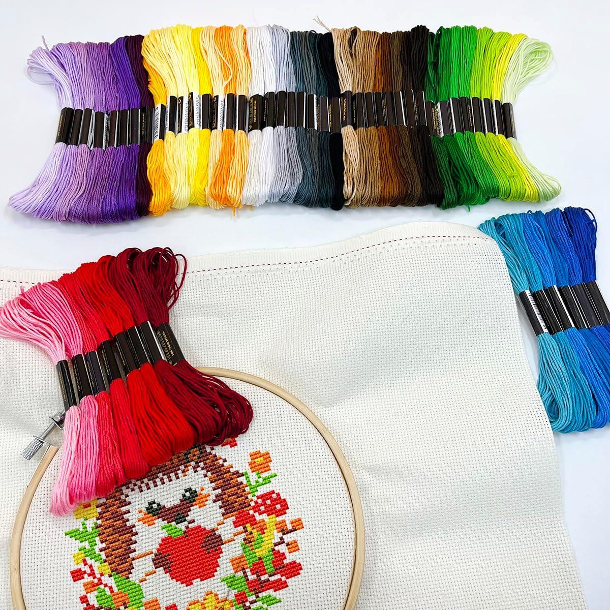 Conjunto de Hilos de Bordado Zhenqing 56 Madejas 8 Colores