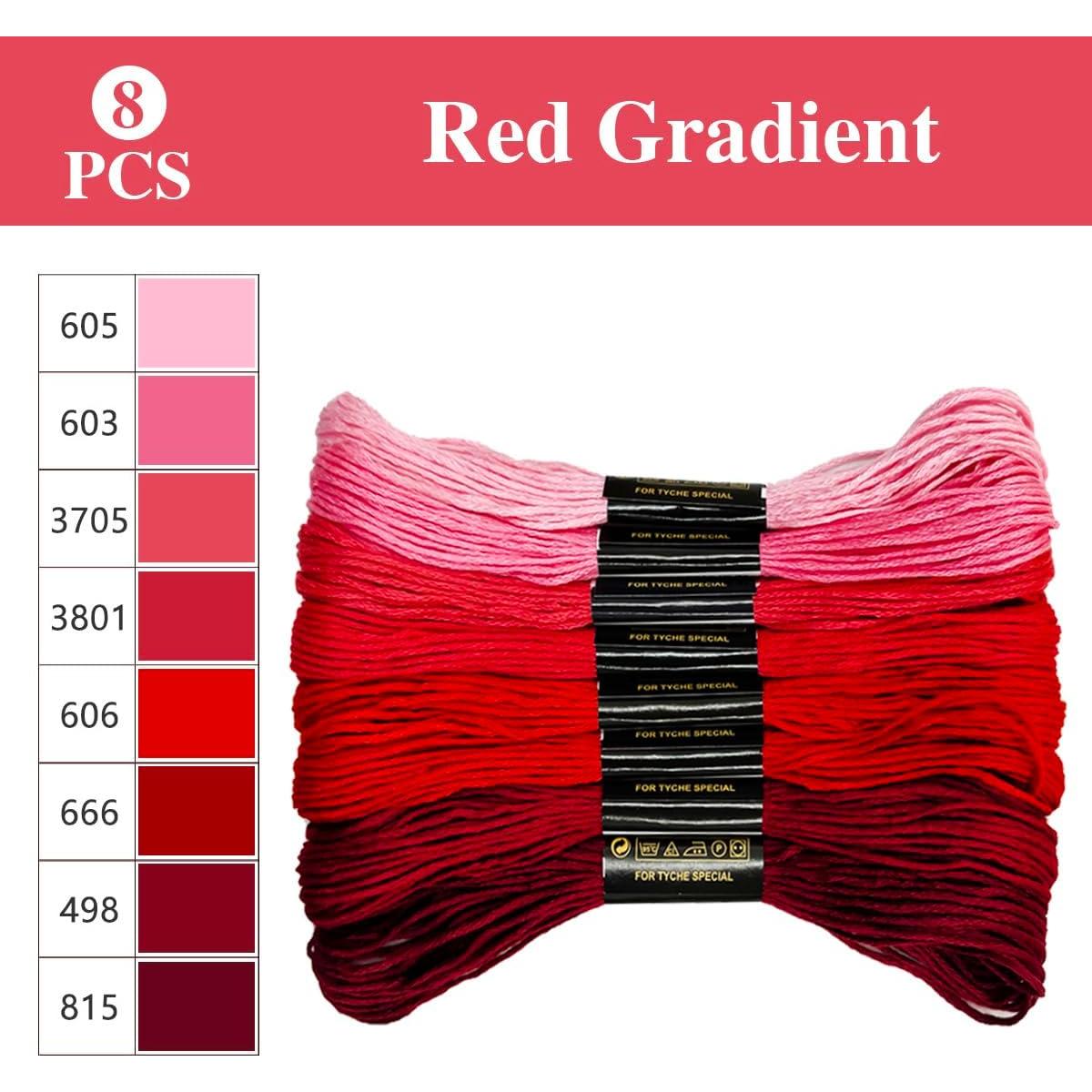 Conjunto de Hilos de Bordado Zhenqing 56 Madejas 8 Colores