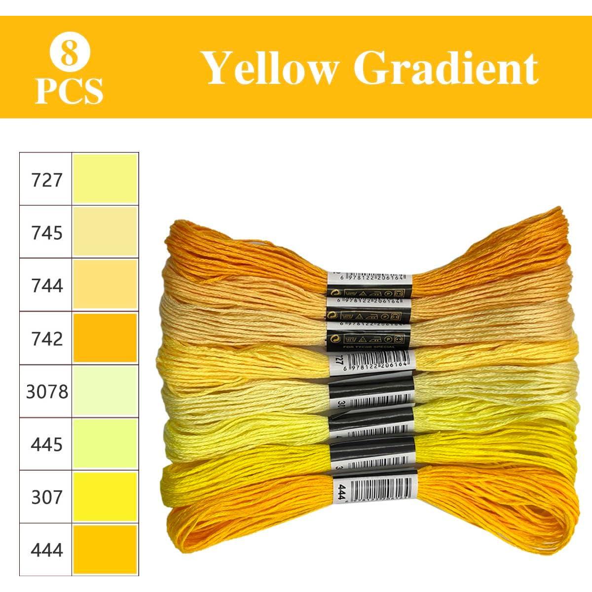 Conjunto de Hilos de Bordado Zhenqing 56 Madejas 8 Colores