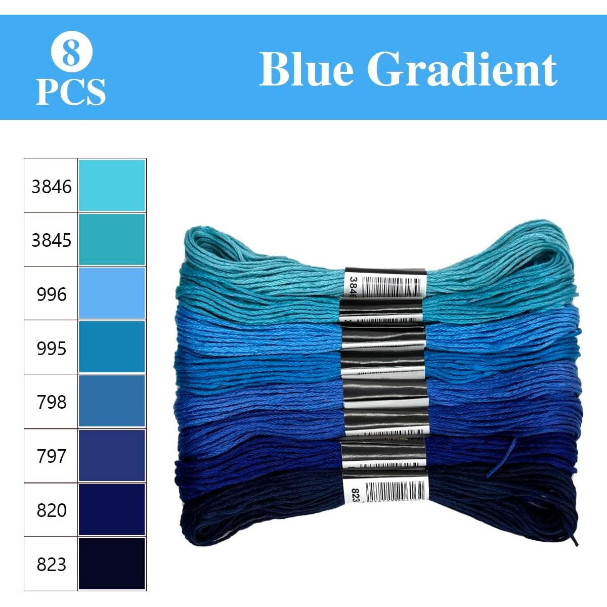 Conjunto de Hilos de Bordado Zhenqing 56 Madejas 8 Colores